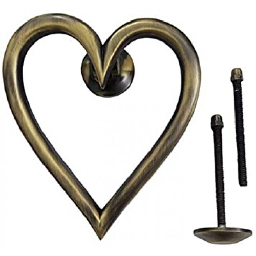 "Elimelech" Heart-Shaped Brass Door Knocker